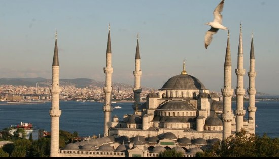 blue mosque bosphorous view