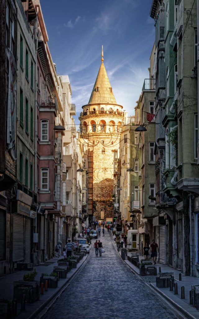 galata tower surroundings