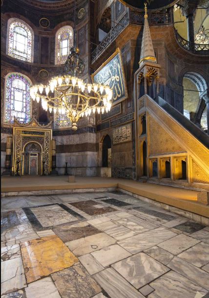 hagia sophia interior minbar